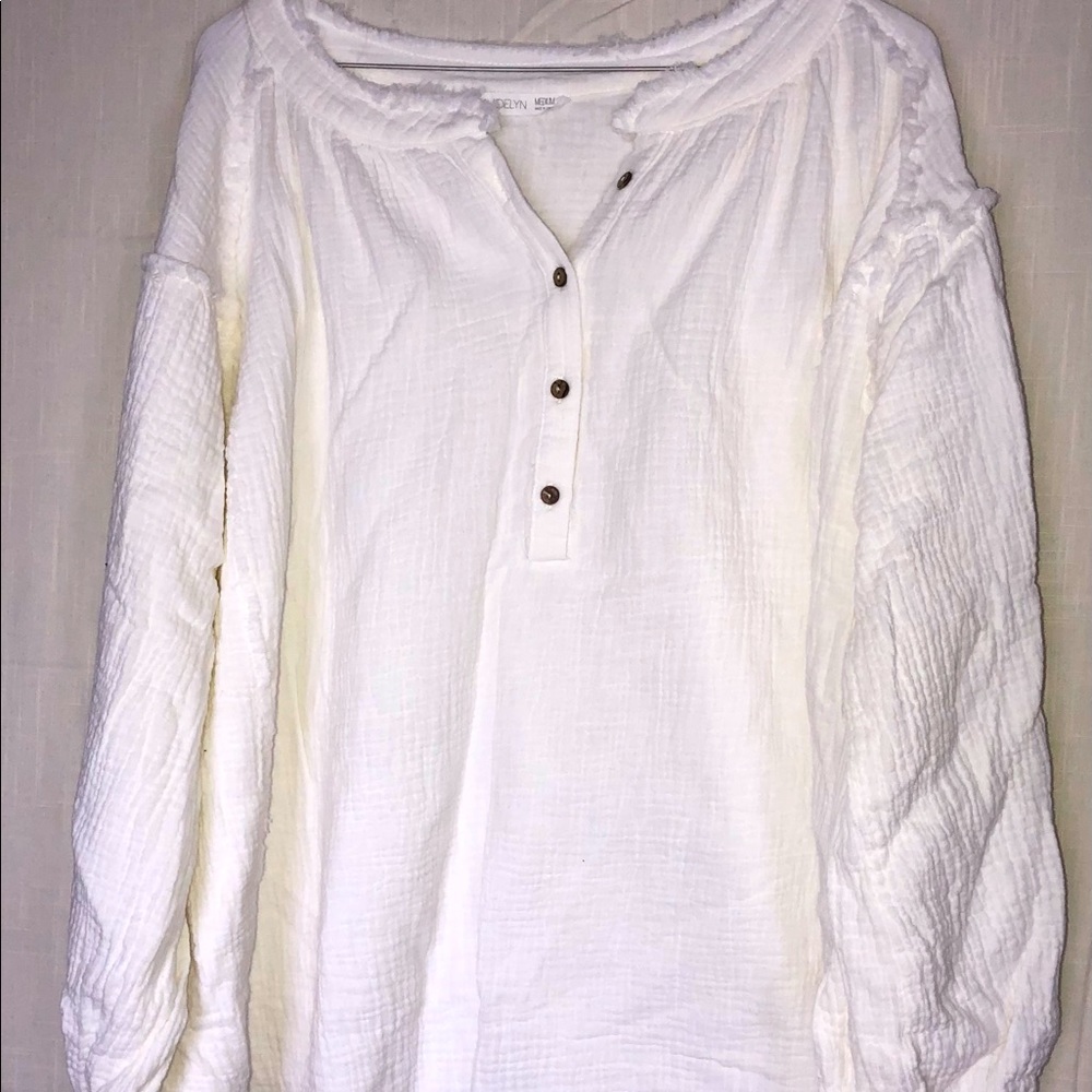 White Gauzy Top